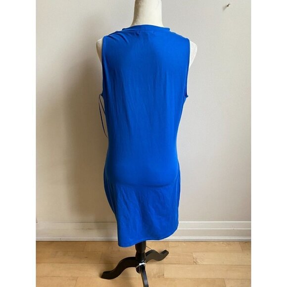 Socialite Women tank blue side ruched Dress BNWOT sz Xlarge side ruched - Picture 4 of 8